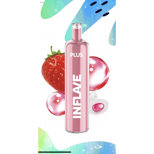 Электронная сигарета Inflave Plus 2200 затяжек Клубничная Жвачка
